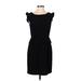 Elle Cocktail Dress - Sheath: Black Print Dresses - Women's Size 8