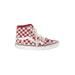 Vans Sneakers: Red Print Shoes - Women's Size 5 - Almond Toe