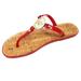 Michael Kors Shoes | Michael Kors Women's Red Jelly Cork Flip Flop Thong Sandals 8-8.5 | Color: Red | Size: 8.5