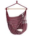 Tropilex Hanging Chair Outdoor Foldable Portable | Handcrafted | Hammock Hanging Swing for Kids & Adults | Garden Camping Travel | Comfort Red