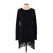 LOGO by Lori Goldstein Casual Dress: Black Dresses - Women's Size Small