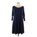 Tart Casual Dress - Shift: Blue Solid Dresses - Women's Size Large