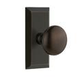 Grandeur Fifth Avenue Short Plate Passage (Hall & Closet) w/ Fifth Avenue Knob Brass in Brown | 4.75 H x 2.5 W x 2.24 D in | Wayfair 859020