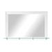 Modern Rustic Camyle Marley w/ Shelves Wall Mirror, Glass in White | 32.5 H x 42 W x 7.25 D in | Wayfair (125F)27x36.5H-CH.ST