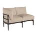 Summer Classics Santa Barbara 57.25" Wide Outdoor Loveseat w/ Cushions Metal/Olefin Fabric Included | 26 H x 57.25 W x 29.38 D in | Wayfair