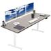 Vivo 71" x 36" Electric Desk w/ Memory Controller DESK-KIT-2B7B-36 Series Wood/Metal in Gray/White | 71 W x 36 D in | Wayfair DESK-KIT-2W7G-36
