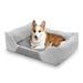 Tucker Murphy Pet™ Comfort Couch Pet Bed Linen Dog Bed Bolster Pet Cushion Pad Metal in Gray | 8 H x 32 W x 26 D in | Wayfair