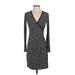 Max Studio Casual Dress - Wrap: Black Polka Dots Dresses - Women's Size X-Small