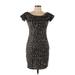 Dress the Population Cocktail Dress - Sheath: Silver Dresses - Women's Size Large