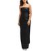 Strapless Bow Back Satin Column Gown