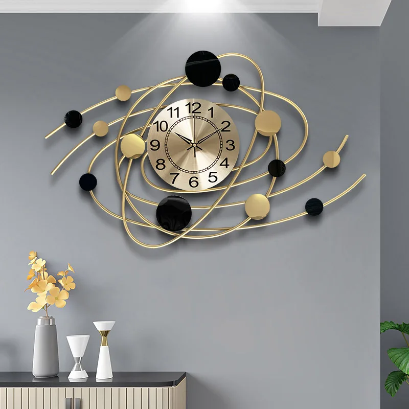 Mode Licht Luxus Uhr Wohnzimmer Große Wanduhr Dekoration Uhr Hotel Lobby Wanduhr Einfache Ornament Anhänger