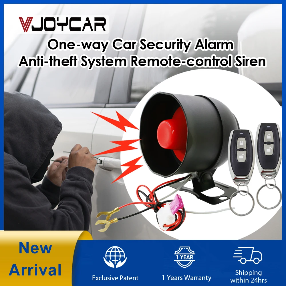 Vjoycar NEUE DIYV1 Drahtlose Sirene One-way Auto Alarmanlage mit Fernbedienung Finden Auto Vibration Sensor Immobilisieren Sicherheit Image