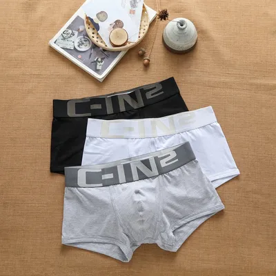 Marke männer Unterwäsche Sexy Baumwolle Mode Trend Persönlichkeit Atmungsaktivem Buchstaben Jugend Boxer Briefs Unterhose Image