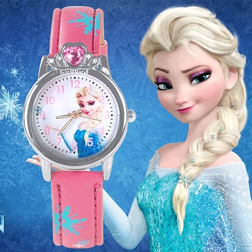 Heißer Prinzessin Elsa Kind Uhren Figur Spielzeug Cartoon Anna Prinzessin Kinder Uhr Mädchen Student