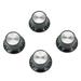 Guitar 2 Tone 2 Volume Control Knobs Silver Top Hat Bell for Gibson Les Paul Sg