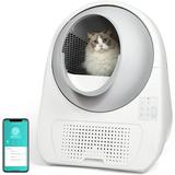 boqii Automatic Cat Litter Box [13L Ultra-Large Waste Box] [Multi-cat Recognition] Self Cleaning Cat Litter Box with Removable Filter by Catlink APP Remote Control for Multiple Cats