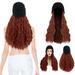 Xipoxipdo Hair Curly Wavy Warm Knitted Women s Synthetic Velvet Winter Wig Knitted Long Wig Inch 28 Hat