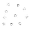 10 Pcs Grills for Teeth Fashion Stickers Heart Nail Gems Tooth Jewelry Rhinestones Makeup Dental Drill Crystal