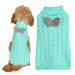 CSCHome Dog Puppy Sweater Cat Outfit Soft Warm Turtleneck Sweater Knitwear with Bow Tie for Daily Christmas Home Dress