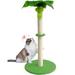 LitaiL Cat Scratching Post 33 H Cat Scratcher with Sisal Ropes for Indoor Cats Cute Sisal Scratching Post with Hanging Balls Green