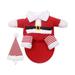 Gazechimp Cat Christmas Outfit with Hat Christmas Pets Clothes for Parties Take Photos S