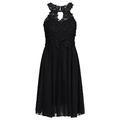 APART Abendkleid aus Chiffon, Mesh und Spitze, schwarz, 44