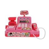 Music Toys Simulation Cash Register Children Cashier Money Kids Math Early Development with Microphone Preschool Toddler
