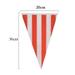 10/30M Carnival Theme Party Decorations Red and White Striped Pennant Ban 20*30cm 20 flags 10M