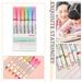 Stiwee Stationery Coloured Pen 180ML Multi-Functional Curve Highlighter Pen Set Tip Pens With 6 Different Curve Shapes Fine Tips Colored Curve Pens Highlighter Markers Assorted Colors