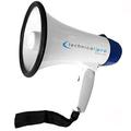 Technical Pro 20 Watts Lightweight Portable 300M Range White and Blue Megaphone Bullhorn with Strap Siren and Volume