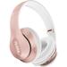 TEARA Wireless Headphones Over Ear 65H Playtime HiFi Stereo Headset with Microphone and 6EQ Modes Foldable Bluetooth V5.3 Headphones for Travel Smartphone Computer Laptop Rose Gold