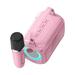 RKZDSR Portable Karaoke Machine with Bluetooth Speaker 2 Wireless Microphones PA System with LED Lights and Ball for Home Party and Wedding Suitable for Adults and Kids