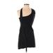 Banana Republic Casual Dress - Mini Plunge Sleeveless: Black Solid Dresses - Women's Size 4