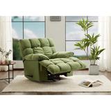 Luxurious Fabric Swivel Reclining Chair Glider Rocker Recliner Chair Sofa Single Lazy Sofa for Living Room, Home Theater Seating