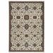 3' X 5' Beige Rust Red Blue Gold And Grey Oriental Power Loom Stain Resistant Area Rug With Fringe - 3'6"