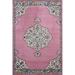 8' x 10' Pink Traditional Medallion Area Rug - 3'6"