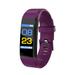 2Pcs Smart Bracelet Bluetooth Waterproof Watch Sport Blood Oxygen Heart Rate Electronic Wristband Purple
