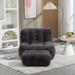 Fluffy bean bag chair, bean bag, super soft lazy sofa chair with memory foam and ottoman, modern focus bean bag chair