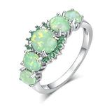 Kayannuo Christmas Clearance Turquoise Ring Sterling Silver Green Simulation Female Engagement Ring Jewelry Ring Gift