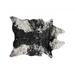 0.8" x 90" x 63" Acrylic Plush Polyester S&P Black White Rug - 3'6"