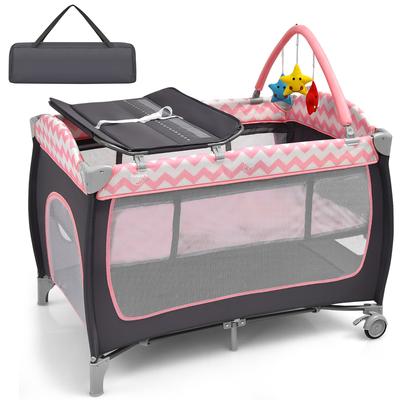 Babyjoy 3 in 1 Baby Playard Portable Infant Nursery Center w/ Zippered - See Details