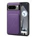 Decase for Google Pixel 7 Pro Case Magnetic Hidden Card Slot Stand Slim Hybrid Shockproof PU Leather Anti-Fingerprint Drop Proof Skin Friendly Phone Cover Case for Google Pixel 7 Pro Purple