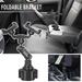 Ikohbadg Dual Phone Holder for Car Cup Holder Flexible Rotatable Car Phone Mount Adjustables Cell Phone Cup Holder