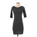 French Connection Casual Dress - Bodycon: Black Print Dresses - Women's Size 2