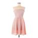 Ya Los Angeles Casual Dress - Mini Strapless Sleeveless: Pink Dresses - Women's Size Medium