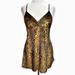 Victoria's Secret Intimates & Sleepwear | 90s Victoria’s Secret Plush Velvet Leopard Print Babydoll Vintage Slip Dress S | Color: Brown/Tan | Size: S