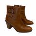 J. Crew Shoes | J Crew Dean Leather Mid Shaft Buckle Heeled Boot | Color: Brown/Tan | Size: 7