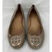 Coach Shoes | Coach Carson Ballet Flats Slip-On Gold Metallic Shoes With Medallion Size 6.5 B | Color: Gold | Size: 6.5