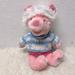 Disney Toys | Disney Store Exclusive Piglet Plush Doll Winter Sweater Hat 12" Pink Blue | Color: Pink/White | Size: Osg