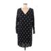 Old Navy Casual Dress - Shift V Neck 3/4 sleeves: Black Dresses - Women's Size Medium